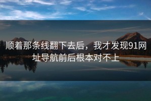 顺着那条线翻下去后，我才发现91网址导航前后根本对不上