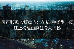 可可影视TV版盘点：花絮3种类型，网红上榜理由疯狂令人揭秘