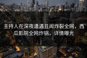 主持人在深夜遭遇丑闻炸裂全网，西瓜影院全网炸锅，详情曝光