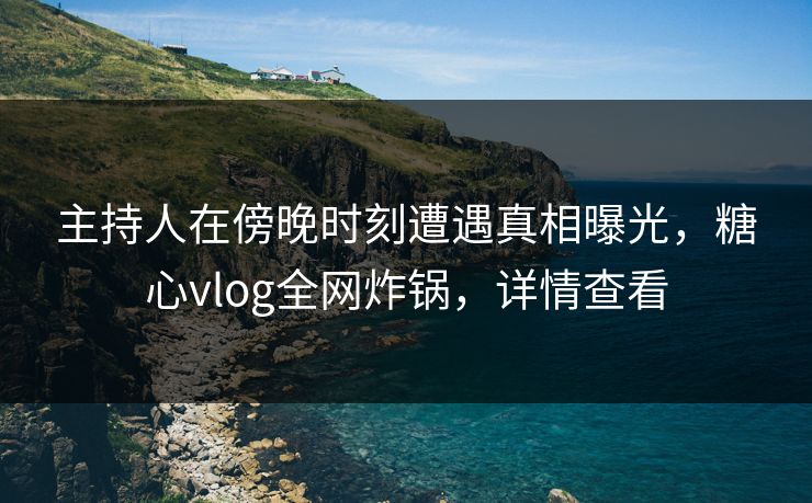 主持人在傍晚时刻遭遇真相曝光，糖心vlog全网炸锅，详情查看