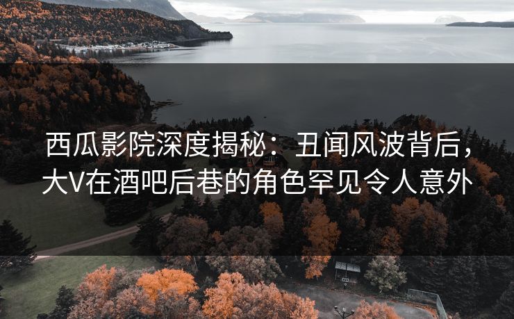 西瓜影院深度揭秘：丑闻风波背后，大V在酒吧后巷的角色罕见令人意外